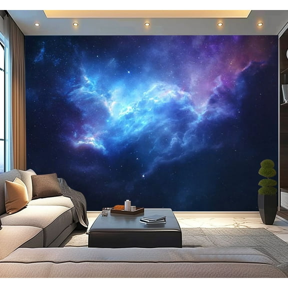 Peel and Stick Wallpaper Night sky stars nebula Modern Art Wall Mural Decor Self Adhesive and Removable 100in x 144in
