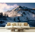 thumbnail image 1 of Peel and Stick Wallpaper Pass winter sunrise Modern Art Wall Mural Decor Self Adhesive and Removable 69in x 98in, 1 of 8