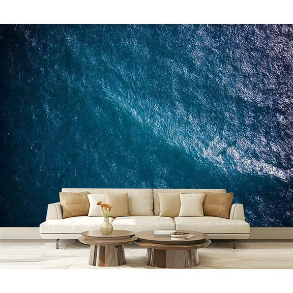 Peel and Stick Wallpaper Sea surface Modern Art Wall Mural Decor Self Adhesive and Removable 69in x 98in