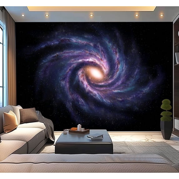 Peel and Stick Wallpaper Spiral galaxy Milky Way Modern Art Wall Mural Decor Self Adhesive and Removable 100in x 144in