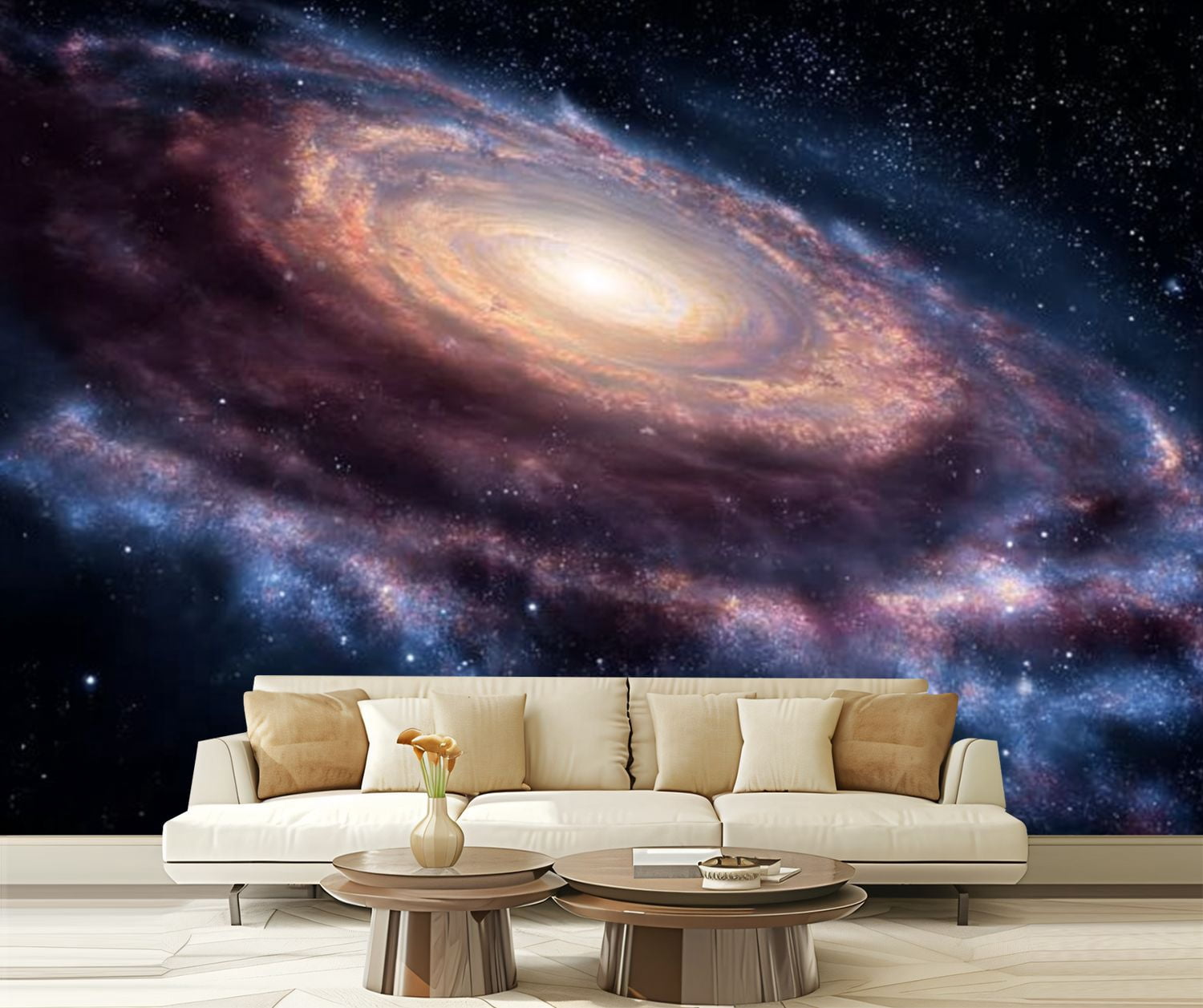 Peel and Stick Wallpaper Spiral galaxy Milky Way Modern Art Wall Mural ...