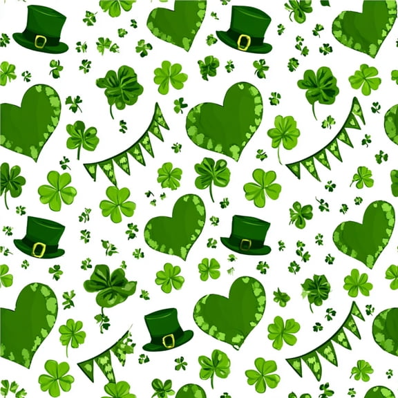 Peel and Stick Wallpaper St Patrick s Day Green Four Leaf Self Adhesive Removable Renter Friendly Contact Paper for Bedroom 24in x 118in