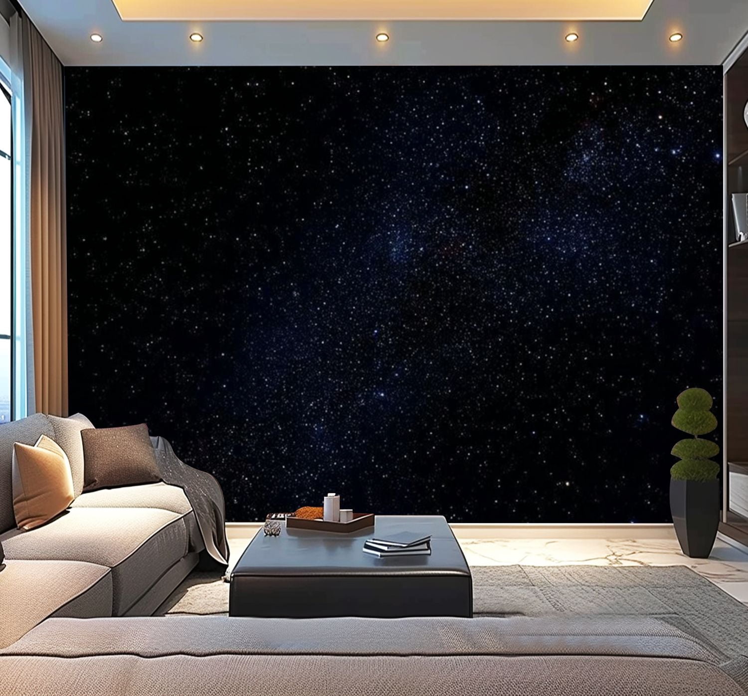 Peel and Stick Wallpaper Star Field Modern Art Wall Mural Decor Self Adhesive and Removable 100in x 144in