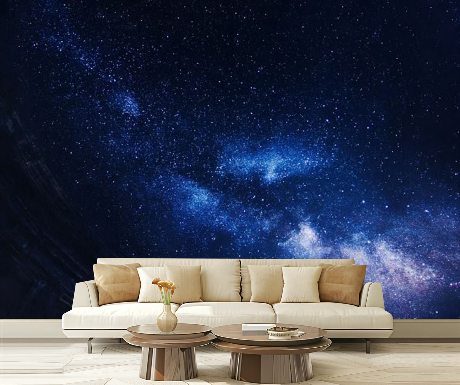 Peel and Stick Wallpaper Stars Milky Way Galaxy clear dark night sky ...