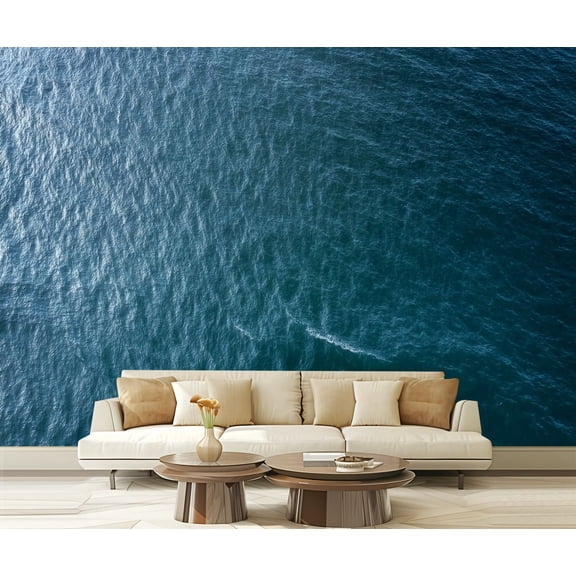Peel and Stick Wallpaper Tranquil Seascape Dusk aerial view Modern Art Wall Mural Decor Self Adhesive and Removable 69in x 98in