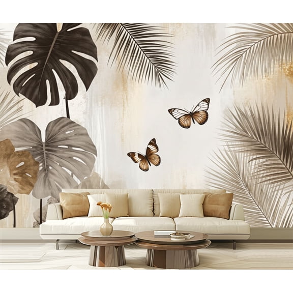 Peel and Stick Wallpaper Tropical jungle palm Modern Art Wall Mural Decor Self Adhesive and Removable 69in x 98in