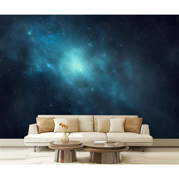 Peel and Stick Wallpaper Universe filled stars nebula galaxy Modern Art Wall Mural Decor Self Adhesive and Removable 69in x 98in