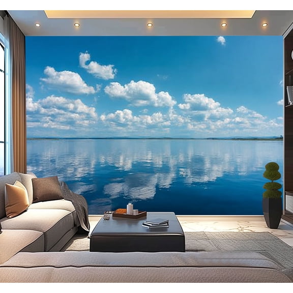 Peel and Stick Wallpaper View lake Modern Art Wall Mural Decor Self Adhesive and Removable 100in x 144in