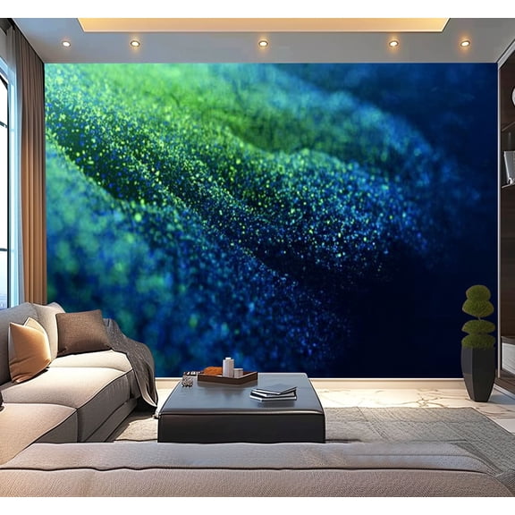 Peel and Stick Wallpaper Waterproof Abstract green Wall Mural Decor Self Adhesive and Removable 100in x 144in