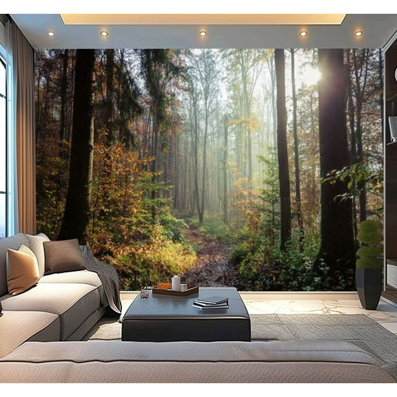 Peel and Stick Wallpaper Waterproof Atmospheric forest fall Wall Mural Decor Self Adhesive and Removable 100in x 144in