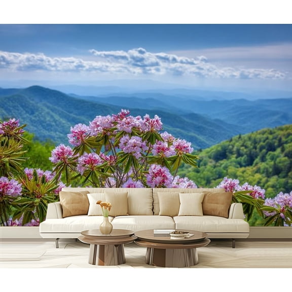 Peel and Stick Wallpaper Waterproof Beautiful flowers blooming North Wall Mural Decor Self Adhesive and Removable 69in x 98in