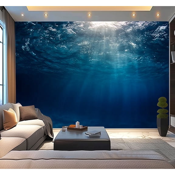 Peel and Stick Wallpaper Waterproof Blue Wall Mural Decor Self Adhesive and Removable 100in x 144in