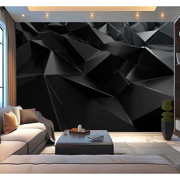 Peel and Stick Wallpaper Waterproof Chrome Glossy Render Wall Mural Decor Self Adhesive and Removable 100in x 144in