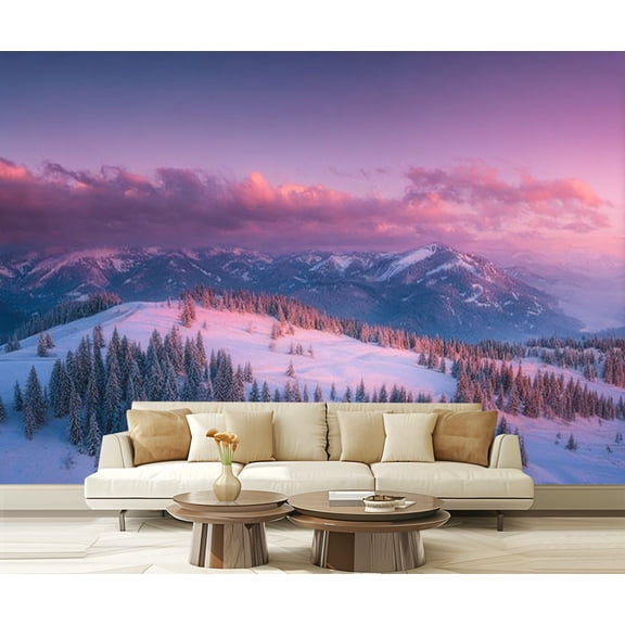 Peel and Stick Wallpaper Waterproof Colorful Sunset Wall Mural Decor Self Adhesive and Removable 69in x 98in