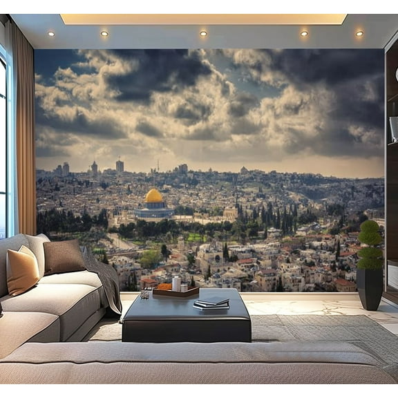 Peel and Stick Wallpaper Waterproof Dome Rock Palestine Wall Mural Decor Self Adhesive and Removable 100in x 144in
