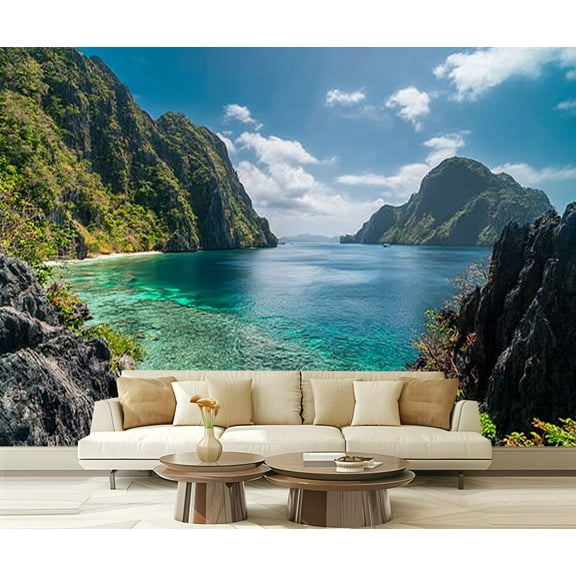 Peel and Stick Wallpaper Waterproof El Nido Philippines Wall Mural Decor Self Adhesive and Removable 69in x 98in