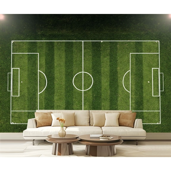 Peel and Stick Wallpaper Waterproof Football field soccer field Free Photo Wall Mural Decor Self Adhesive and Removable 69in x 98in