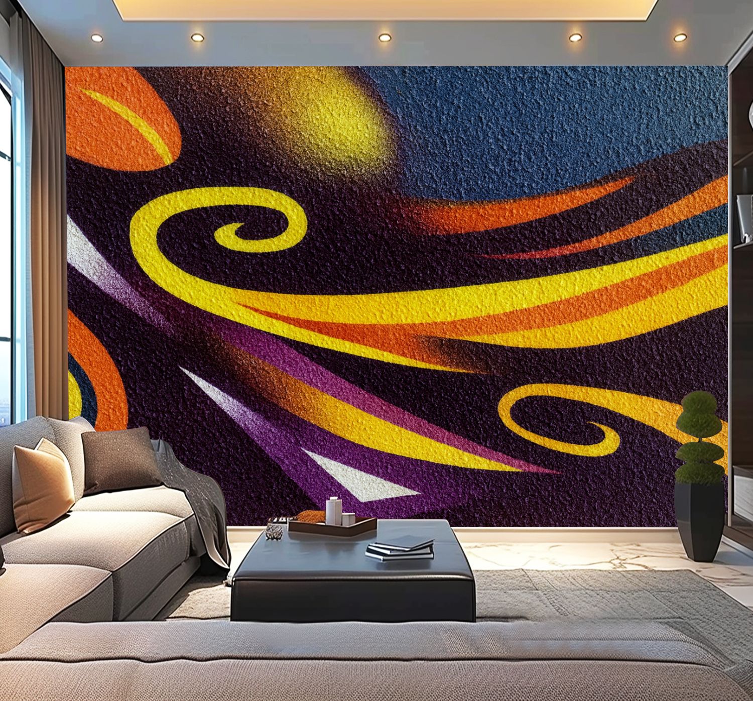 Peel and Stick Wallpaper Waterproof Graffiti Wall Mural Decor Self ...