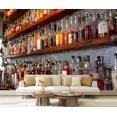 thumbnail image 1 of Peel and Stick Wallpaper Waterproof Restaurant display liquor bottles Wall Mural Decor Self Adhesive and Removable 69in x 98in, 1 of 8