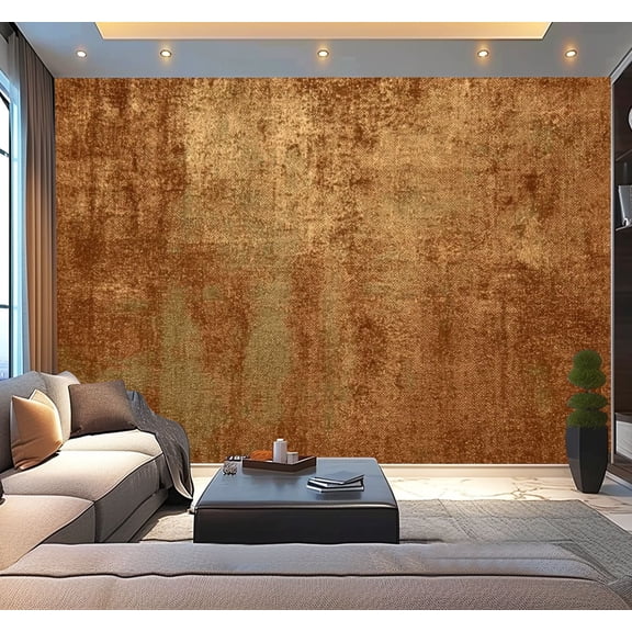 Peel and Stick Wallpaper Waterproof Rust Colored Texture Wall Mural Decor Self Adhesive and Removable 100in x 144in