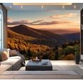 thumbnail image 1 of Peel and Stick Wallpaper Waterproof Scenic sunrise view Blue Ridge autumn Wall Mural Decor Self Adhesive and Removable 100in x 144in, 1 of 8