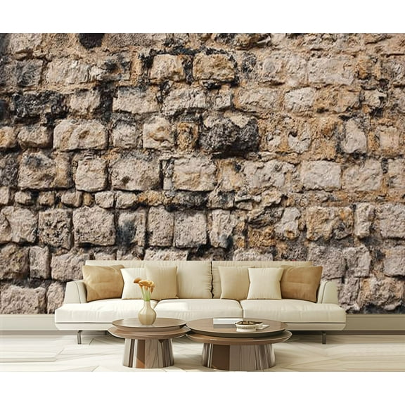 Peel and Stick Wallpaper Waterproof Stone wall texture Wall Mural Decor Self Adhesive and Removable 69in x 98in
