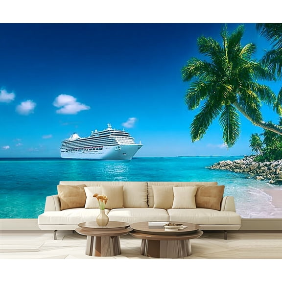 Peel and Stick Wallpaper Waterproof Tropical Paradise Wall Mural Decor Self Adhesive and Removable 69in x 98in