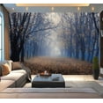 thumbnail image 1 of Peel and Stick Wallpaper Waterproof autumn park yellow leaves ground Wall Mural Decor Self Adhesive and Removable 100in x 144in, 1 of 8