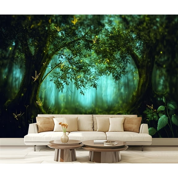 Peel and Stick Wallpaper Waterproof fantasy fairy forest Wall Mural Decor Self Adhesive and Removable 69in x 98in