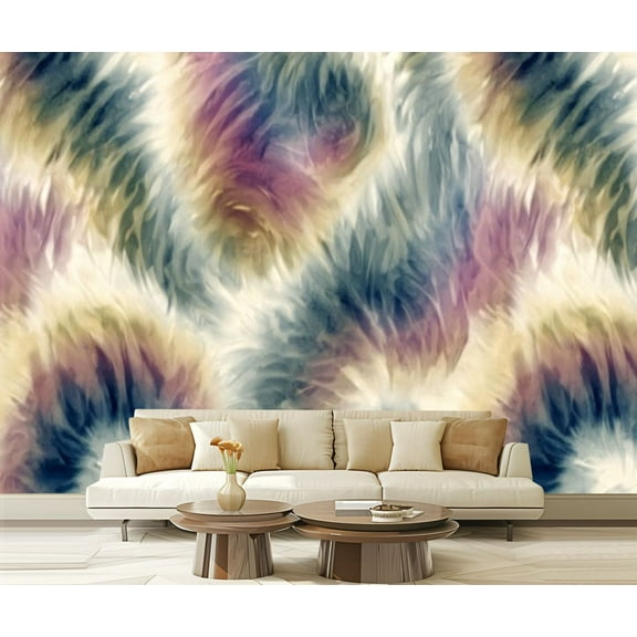 Peel and Stick Wallpaper Waterproof spiral tie dye for surface print High Wall Mural Decor Self Adhesive and Removable 69in x 98in