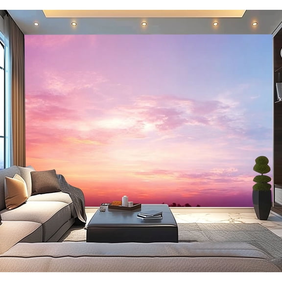 Peel and Stick Wallpaper Waterproof sunset sky Wall Mural Decor Self Adhesive and Removable 100in x 144in