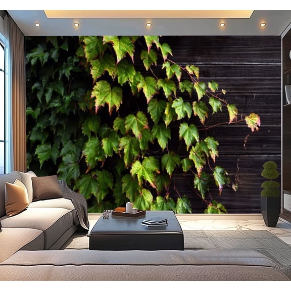 Peel and Stick Wallpaper Waterproof wooden wall is covered wild grapes Wall Mural Decor Self Adhesive and Removable 100in x 144in