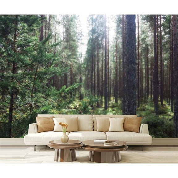 Peel and Stick Wallpaper between trees Modern Art Wall Mural Decor Self Adhesive and Removable 69in x 98in