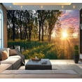 thumbnail image 1 of Peel and Stick Wallpaper glade forest forest glades Modern Art Wall Mural Decor Self Adhesive and Removable 100in x 144in, 1 of 8