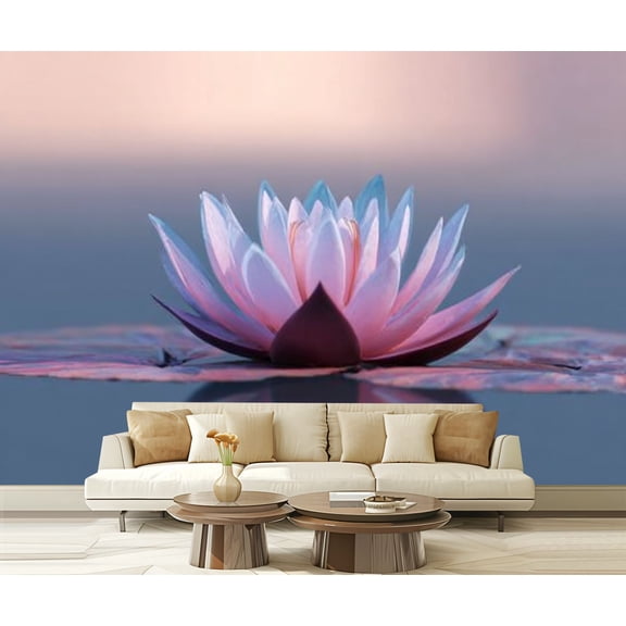 Peel and Stick Wallpaper lotus flower spiritualitys pictures Modern Art Wall Mural Decor Self Adhesive and Removable 69in x 98in