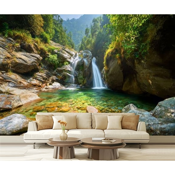 Peel and Stick Wallpaper mountains Himalayas Nepal Modern Art Wall Mural Decor Self Adhesive and Removable 69in x 98in