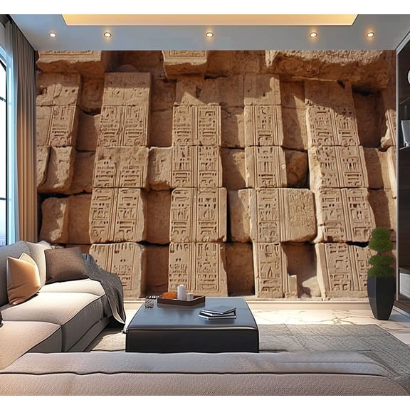 Peel and Stick Wallpaper old egyptian calendar karnak temple egyptians Modern Art Wall Mural Decor Self Adhesive and Removable 100in x 144in