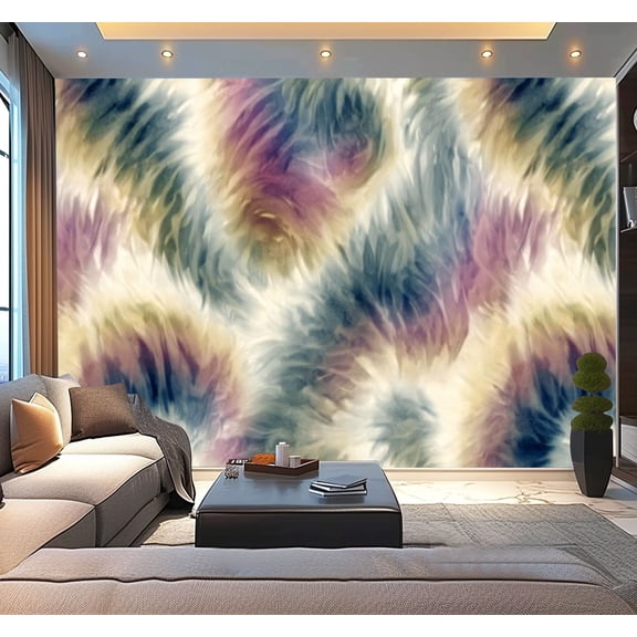 Peel and Stick Wallpaper spiral tie dye for surface print High Modern Art Wall Mural Decor Self Adhesive and Removable 100in x 144in