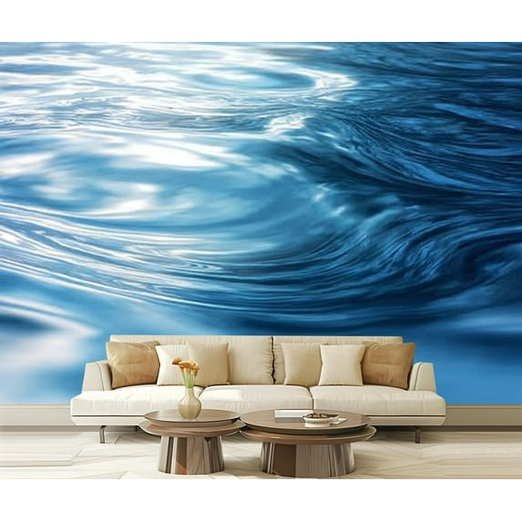 Peel and Stick Wallpaper water surface Modern Art Wall Mural Decor Self Adhesive and Removable 69in x 98in