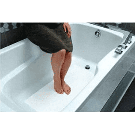 Non-Slip Adhesive Peel and Stick White Bath Tub Mat 16"x34"