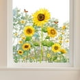 Peel and Stick Window Film Sunflower Glass Cling DoubleSided Visual
