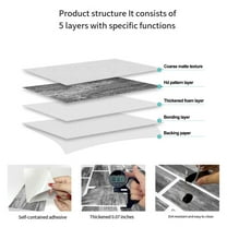 Peel and backsplash tile, 4" x 8" PVC matte brick wall tile