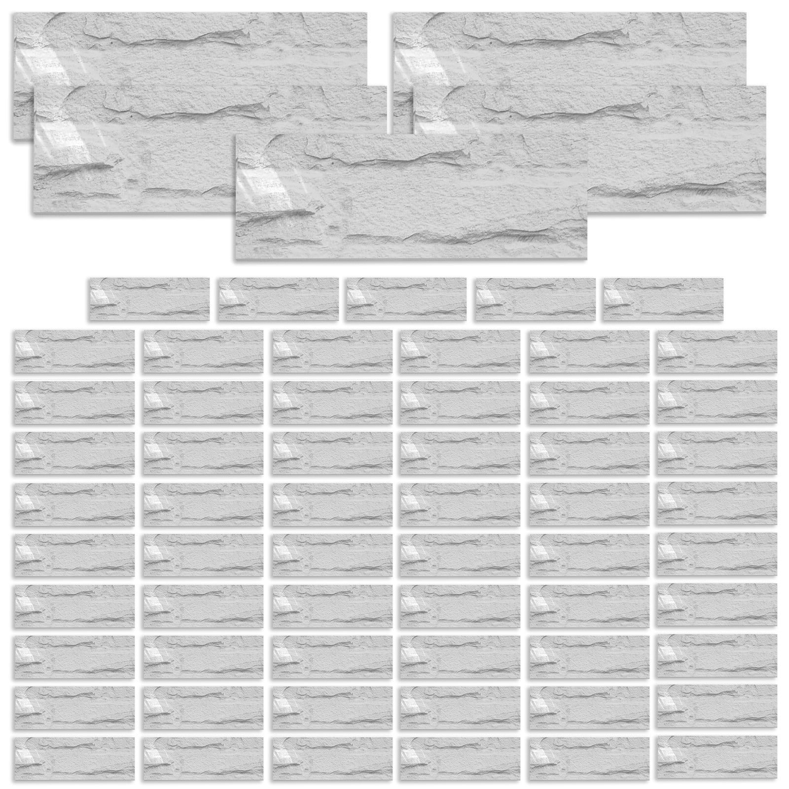 Peel And Stick Backsplash Tile, 4\" X 8\" Pvc SelfAdhesive Matte Brick Wall Tile