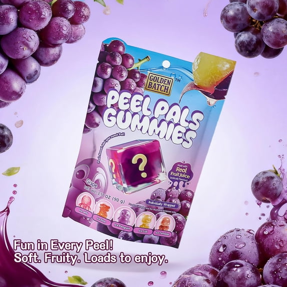 Peelable Animal Blind Box Double Layer Strawberry Gummies | Real Fruit Juice Natural Gelatin Halal High VC Individually Wrapped Chewy Snacks