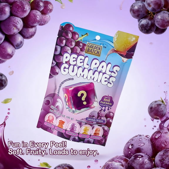 Peelable Animal Blind Box Double Layer Strawberry Gummies | Real Fruit Juice Natural Gelatin Halal High VC Individually Wrapped Chewy Snacks