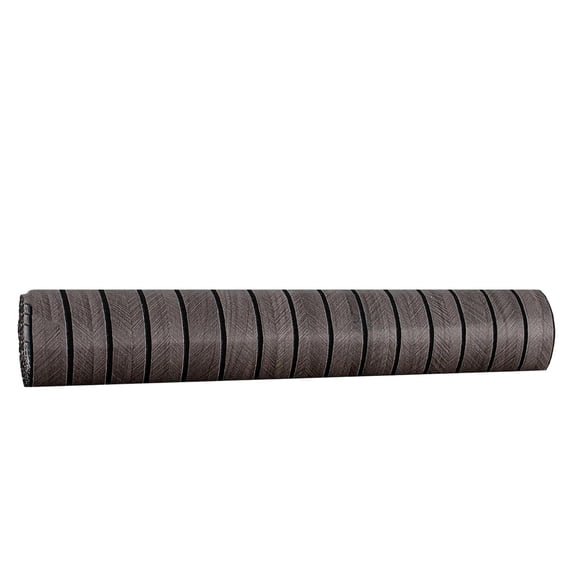 PeelandStick Wood Wallpaper, 3D Striped Wood Grain Wallpaper, Removable Waterproof, 24X126 In, Black, 1 Pc, PeelandStick Wall Decor, Accent Wallpaper