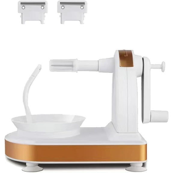 Peeler, Automatic Fruit & Veggie Peeler – Multi-functional Apple, Pear, Potato Cutter & Slicer, Hand-Cranked Peelers with Stainless Steel Blades and Suction Base