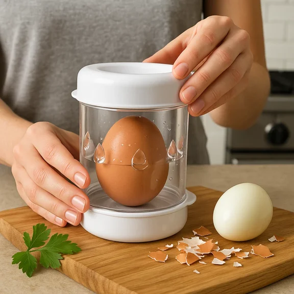 Peeler For Hard-Boiled Eggs – Quick, Easy Shell Removal, Kitchen Gadget Tool