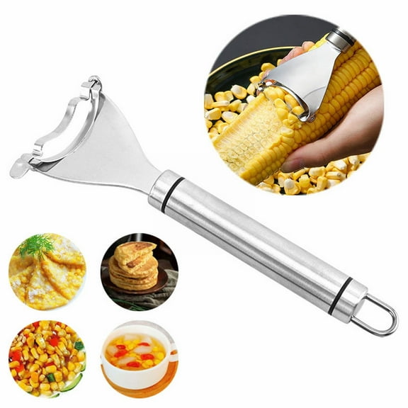 Peeler Kitchen Gadget for Efficient Corn Preparation 430 Stainless Steel Corn Slicer and Peeler Tool for Fresh Corn Kernels Household Kitchen Pick