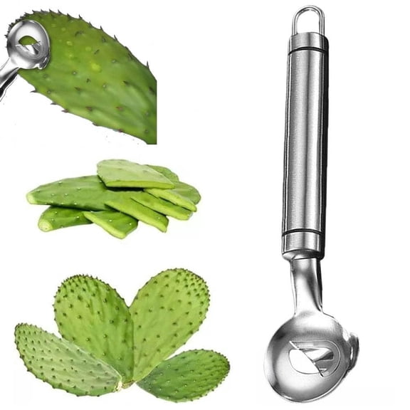 Peeler Kitchen Tool for Easy Use with Multifunction Spoon Shape Pelador Cactus Peeler Cuchara Pelador En Forma Kitchen Gadget for Daily Prep